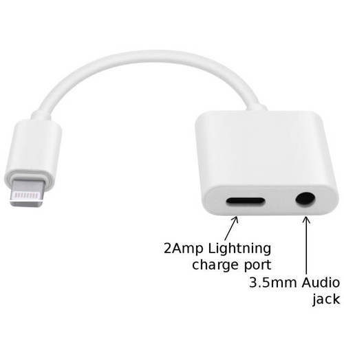 Bộ chuyển đổi cổng Lightning sang jack Audio 3.5 vừa sạc vừa nghe điện thoại cho iphone - Hàng Chính Hãng