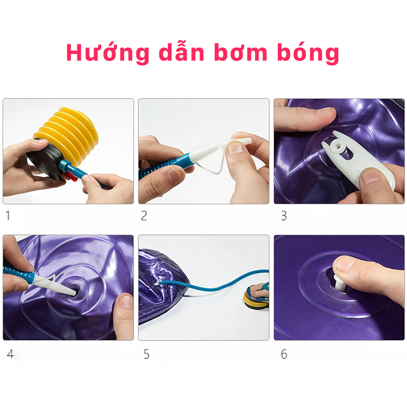 Bóng Tập Yoga Trơn, Không Gai 65cm - YOGA QG, Tặng Kèm Dụng Cụ Bơm Bóng, Giúp Bài Tập Yoga Trở Nên Đơn Giản, Nhẹ Nhàng, Đem Lại Hiệu Quả Cao