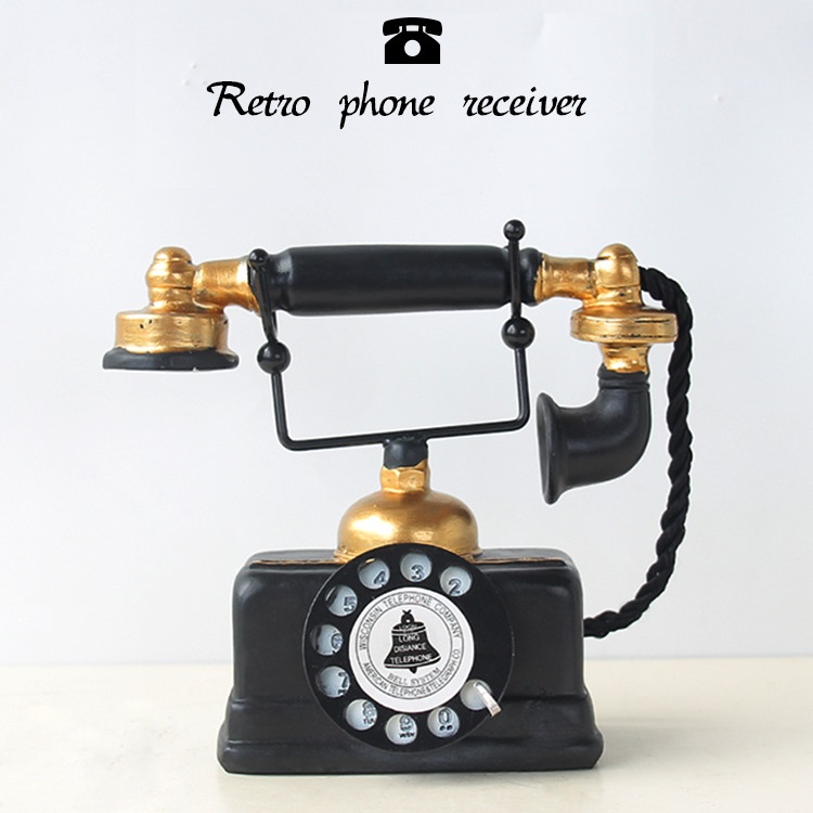 Mô hình Điện Thoại Bàn Cổ Điển Trang Trí Bàn Làm Việc Phong Các Retro Hoài Cổ