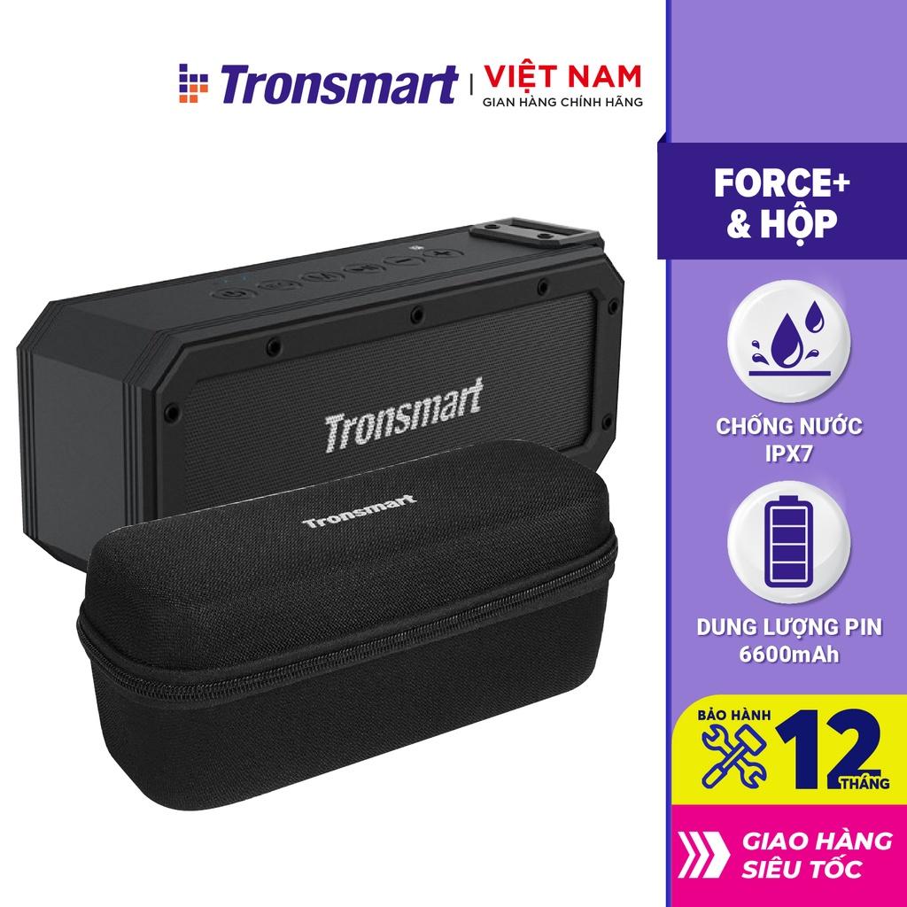 COMBO Loa Tronsmart Force+ và hộp đựng chống shock - Công suất 40W - Chống nước IPX6 Ghép đôi TWS - Hàng chính hãng