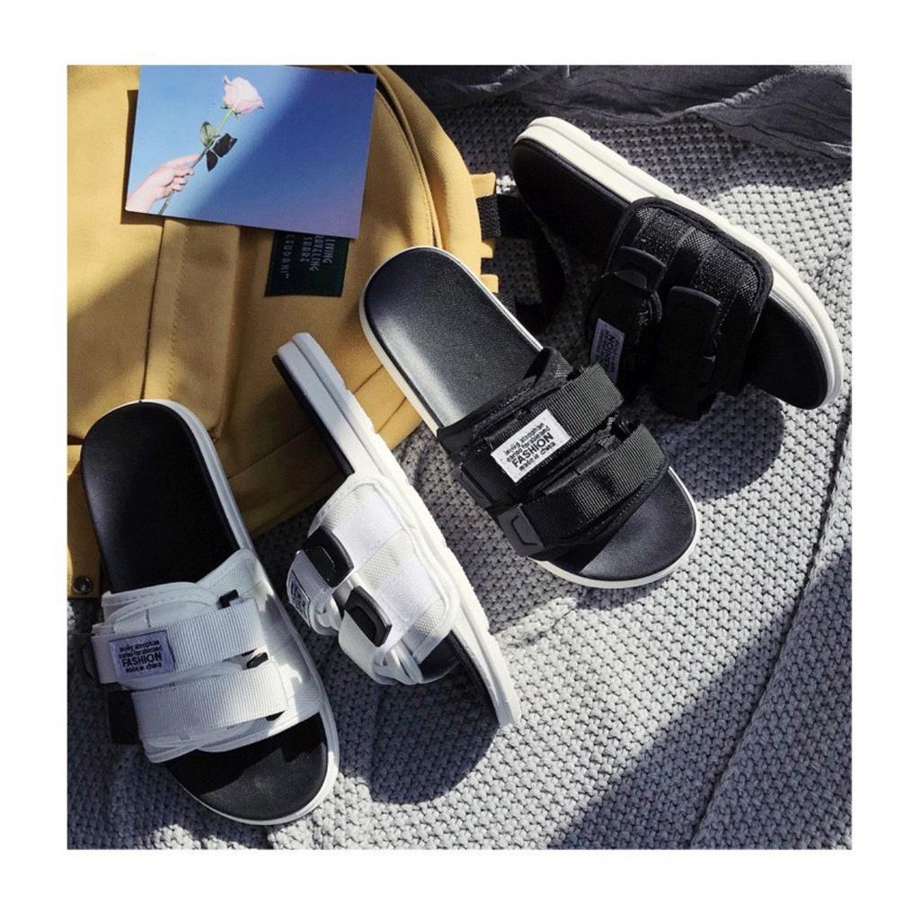 Dép quai ngang nam nữ unisex inviti Fashion quai dán