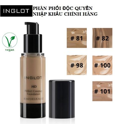 Kem nền Inglot Face High Definition Perfect Coverup Foundation (35ml)