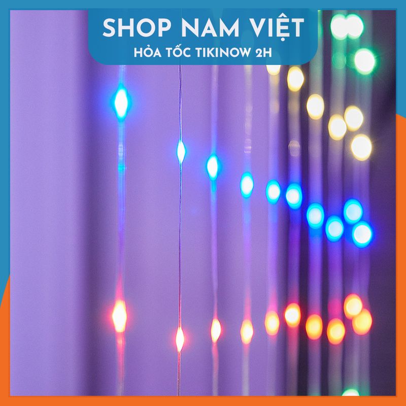 Dây Led Rèm Hạt Gạo Chống Nước, Hiệu Ứng Thác Nước, Trang Trí Ngoài Trời