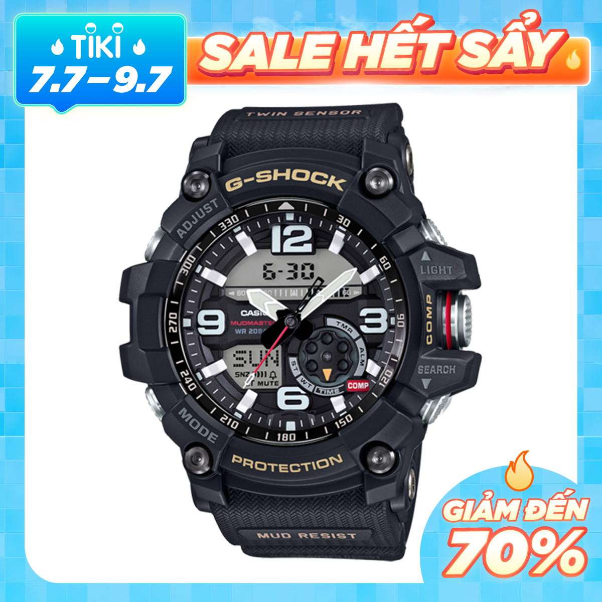 Đồng hồ nam Casio G-Shock GG-1000-1ADR Mudmaster | GG-1000-1A la bàn, đo nhiệt độ