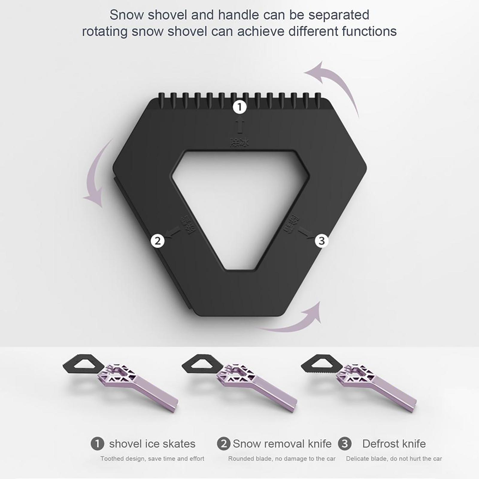Xe Xẻng Tuyết 3in1 Băng Cạp Kính Chắn Gió Đa Năng Có Thể Tháo Rời Máy Phá Băng Tuyết Mùa Đông Bàn Chải Xẻng Xe Tuyết Tẩy