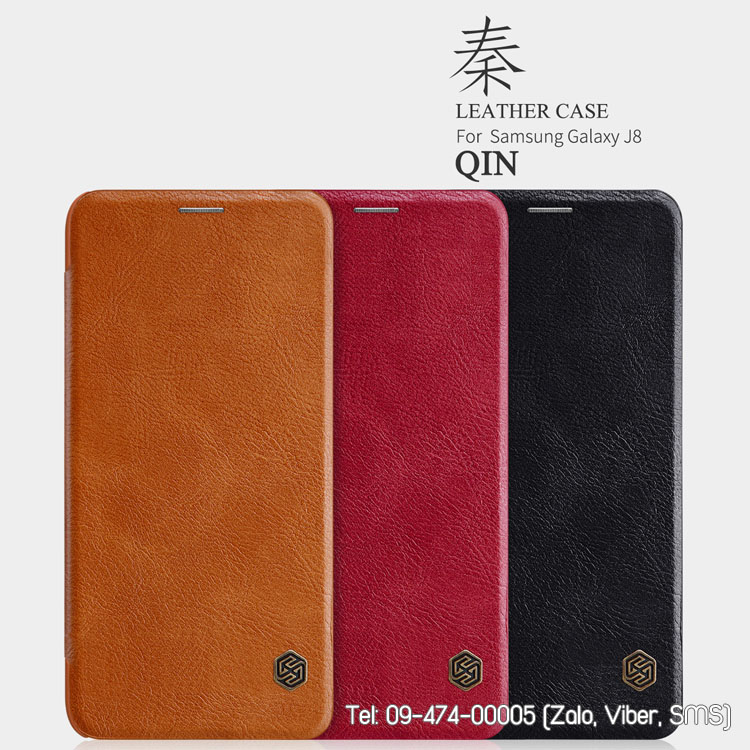 Bao da dành cho SamSung Galaxy J8 Nillkin Qin -Hàng chính hãng
