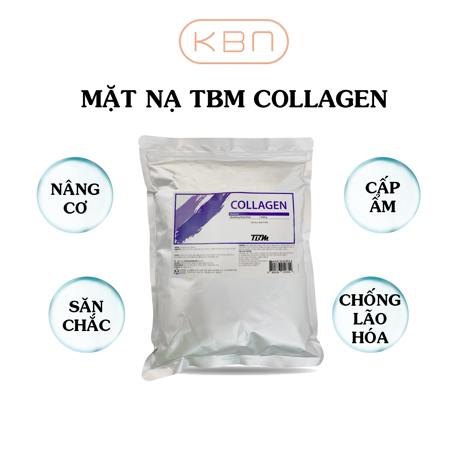 [KHUYẾN MÃI] Bột Mặt Nạ Dẻo Collagen Nâng Cơ Săn Chắc Chống Lão Hóa TBM Hàn Quốc 1kg