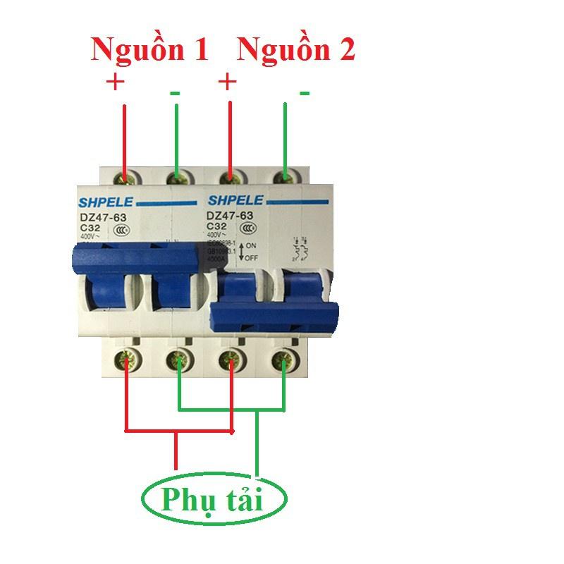 Công tắc đảo chiều 2P 63A SHPELE, cầu dao đảo chiều, át đảo chiều