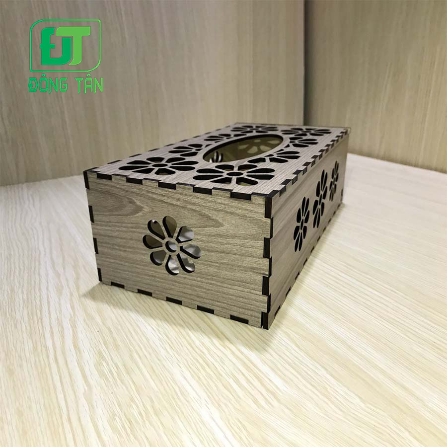Hộp Đựng Khăn Giấy Ăn Bằng Gỗ Hình Chữ Nhật ĐÔNG TÂN