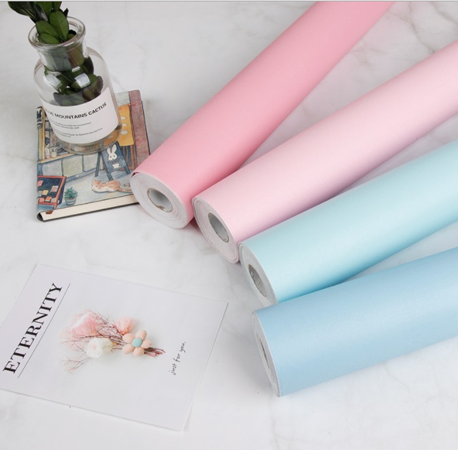 Giấy dán tường chất lượng cao trang trí phòng ngủ tiện lợi nhiều màu lựa chọn, kích thước 10m x 45cm