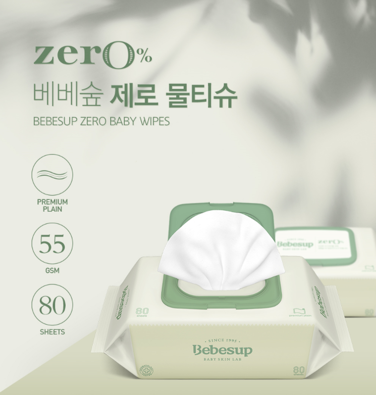 Khăn ướt Hàn Quốc Bebesup Zero 80 Tờ/ Gói Thương Hiệu Bebesup