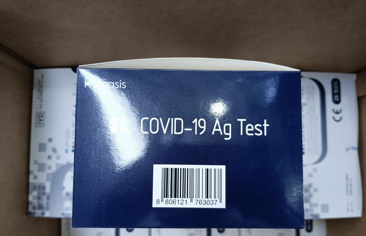 Kit Test Covid 19 Tại Nhà Nhập khẩu HUMASIS Hàn Quốc (Hộp 25 kit)