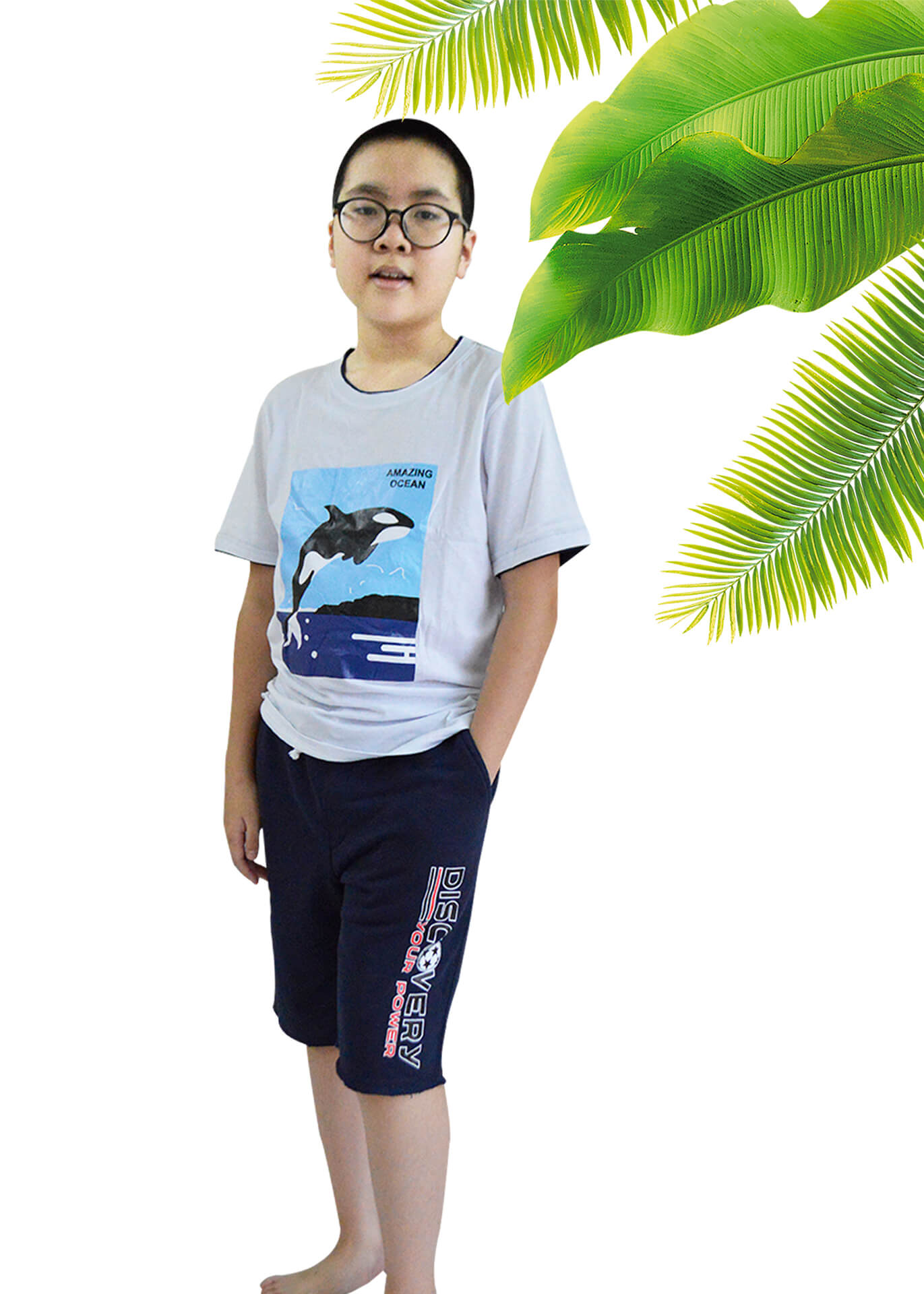 ÁO BÉ TRAI NGẮN TAY CATRIO hình AMAZING OCEAN cùng quẩn lửng, áo thun, áo phông chất liệu 100% cotton an toàn là quần áo trẻ em truyền thống của thời trang CATRIO