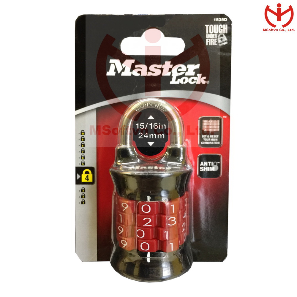 Khóa tủ Master Lock 1535 khóa số hoặc chữ - MSOFT