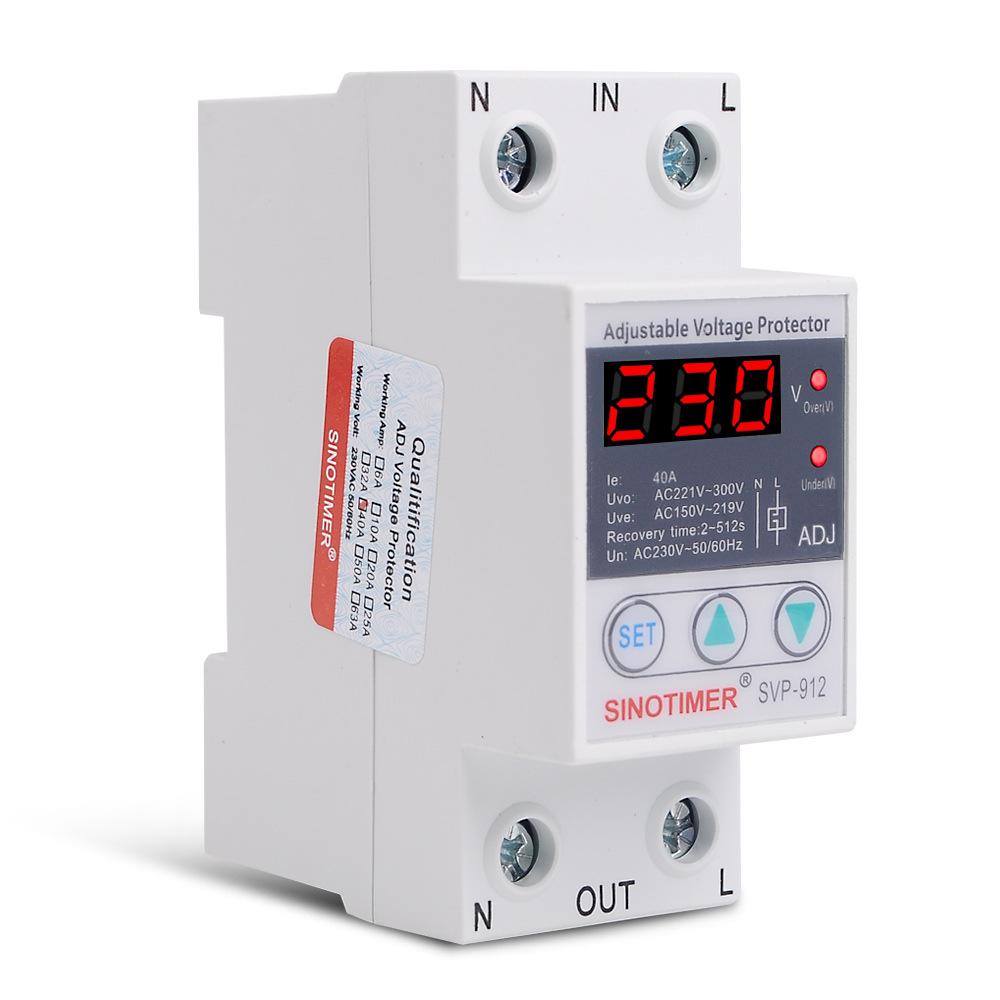 Multifunctional Adjustable Voltage Limit Current Protector Self-resetting Switch Dual Display Protector Over-voltage Under-voltage Protecting Device