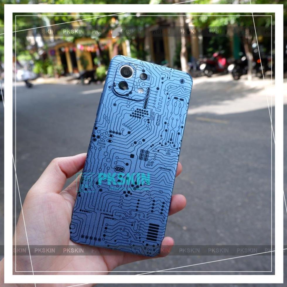 Miếng dán skin vân điện dành cho mi 11/11 pro , mi 12, mi 10, mi 10s, mi 10T pro, mi 11 lite ,11T ,11 ultra