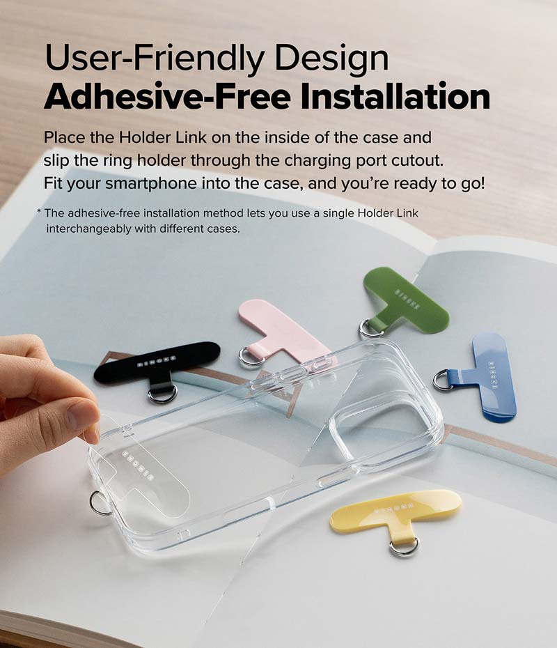 Dây đeo điện thoại RINGKE Holder Link Flow Finger Ring Strap - Hàng Chính Hãng