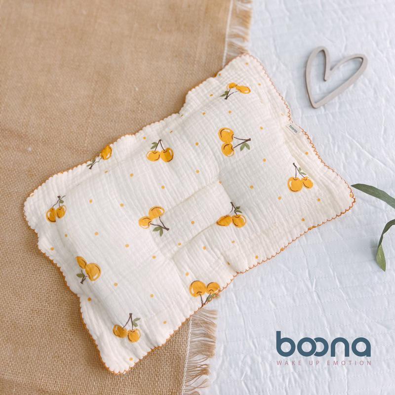 [Sơ sinh] Gối Xô Organic Muslin chống bẹp đầu cho bé - Hãng Boona / Fusj