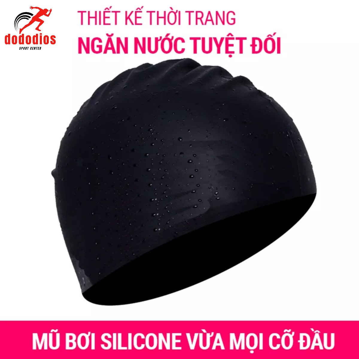 Nón bơi mũ bơi trơn silicone chống thống nước cao cấp CA31 dododios Collection - Hàng Chính hãng dododios