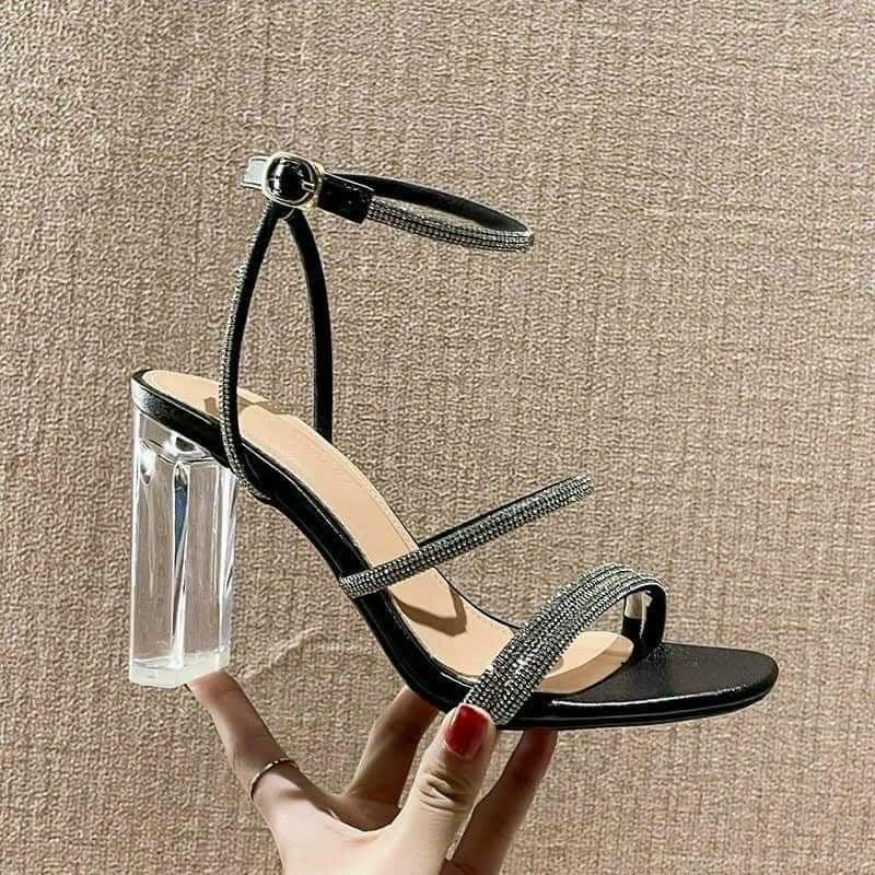 Sandal Cao Gót Nữ 7 Phân Đính Đá Hàng Loại 1 - MS 029