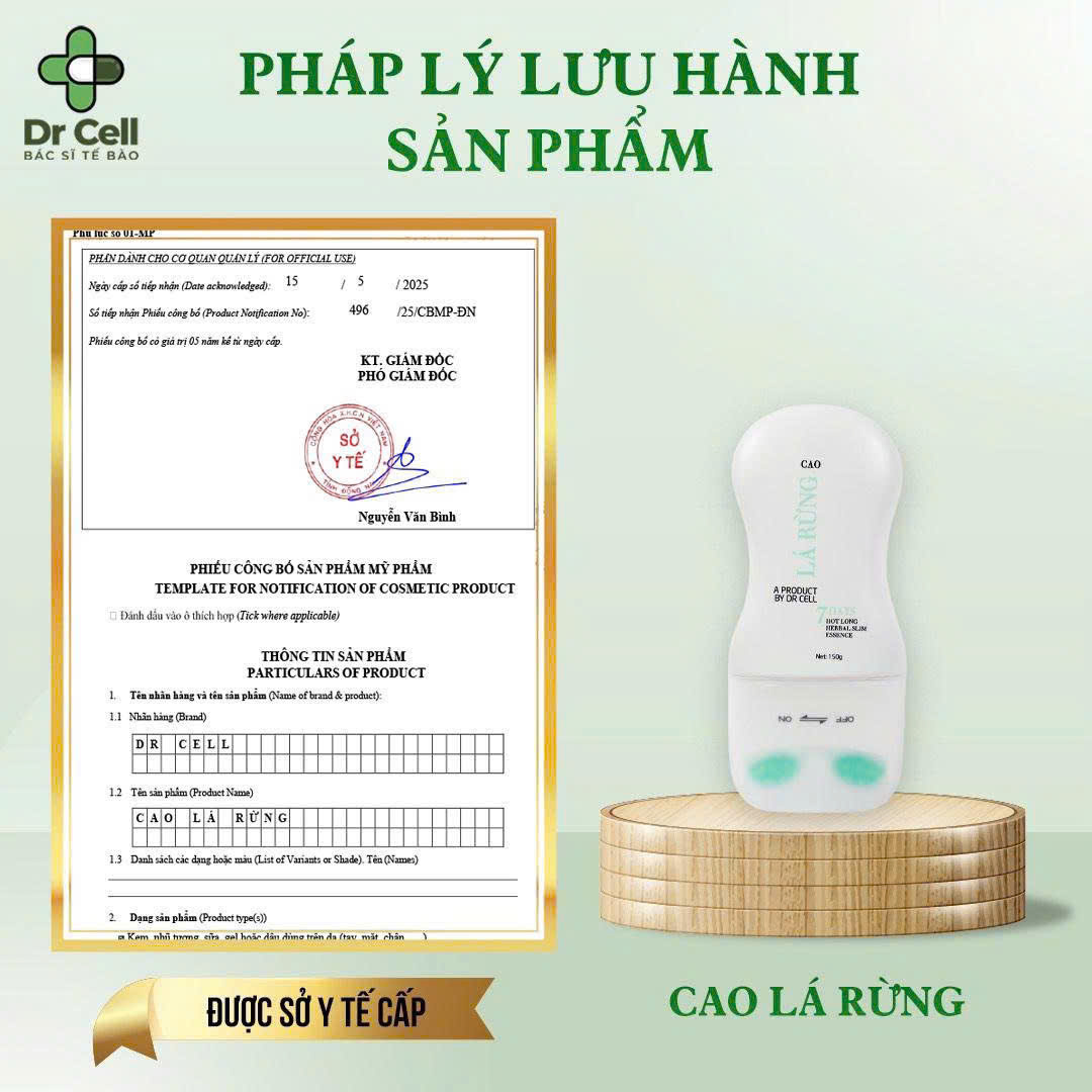Cao Lá Rừng Dr Cell 150g hỗ trợ làm mềm các mô mỡ, thu hẹp kích thước mỡ, săn chắc da, mờ thâm rạn - Hàng chính Hãng