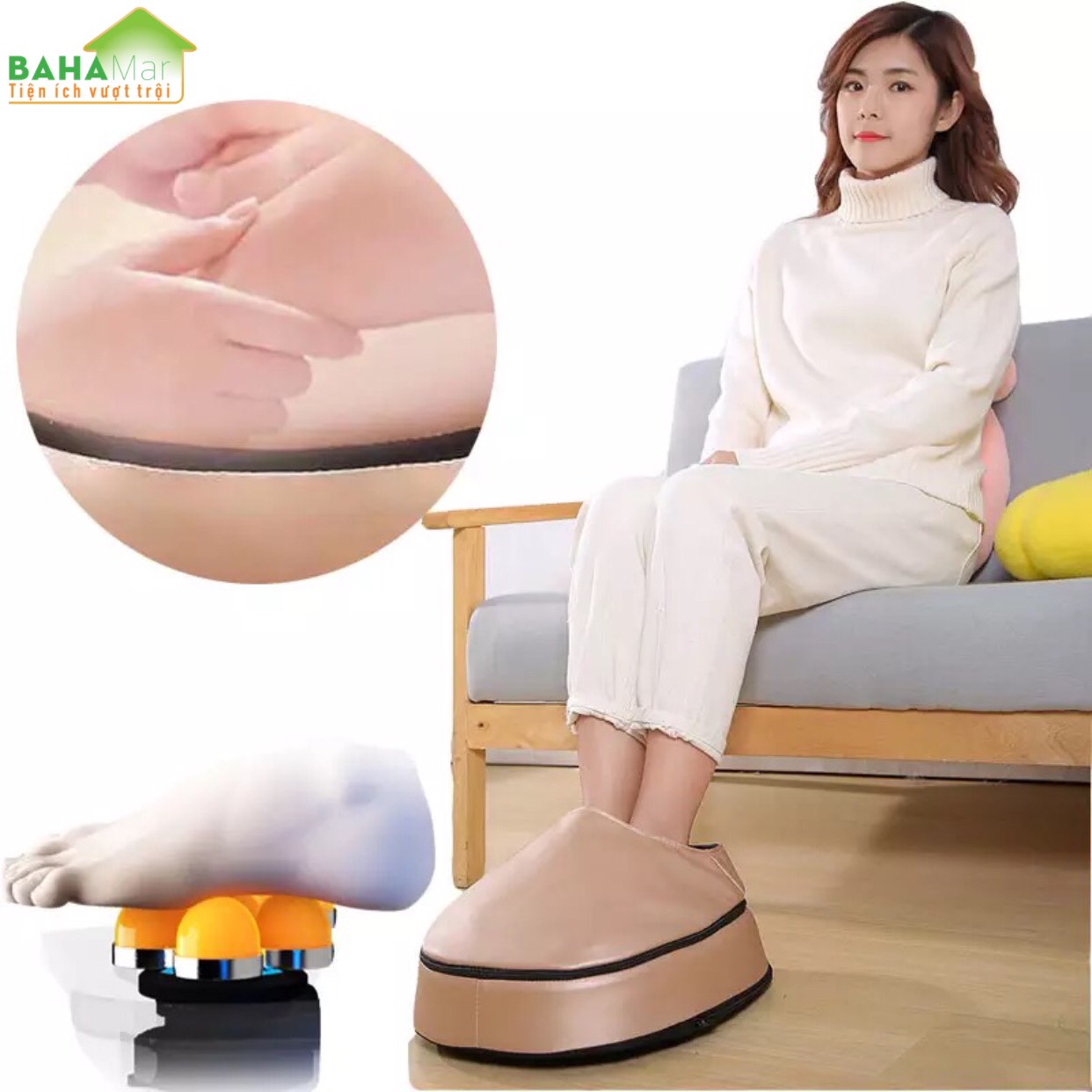 MÁY MÁT XA CHÂN VÀ LƯNG VỚI NHIỆT HỒNG NGOẠI BAHAMAR giảm đau giảm nhức mỏi cơ thể và thư giãn thoải mái với nhiệt hồng ngoại
