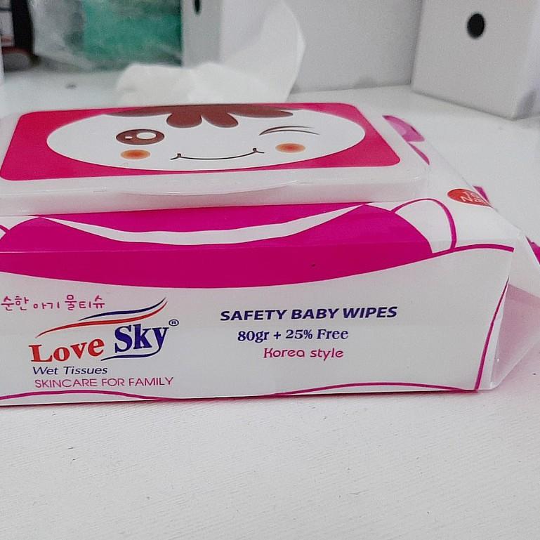 Khăn giấy ướt không mùi LOVE-SKY 80gram - hàng chính hãng