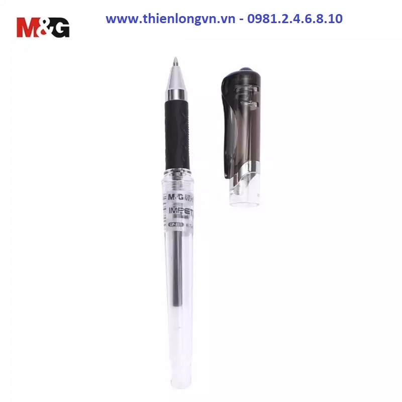 Combo 3 cây Bút nước - bút gel 0.7mm M&G - GP1111 màu đen