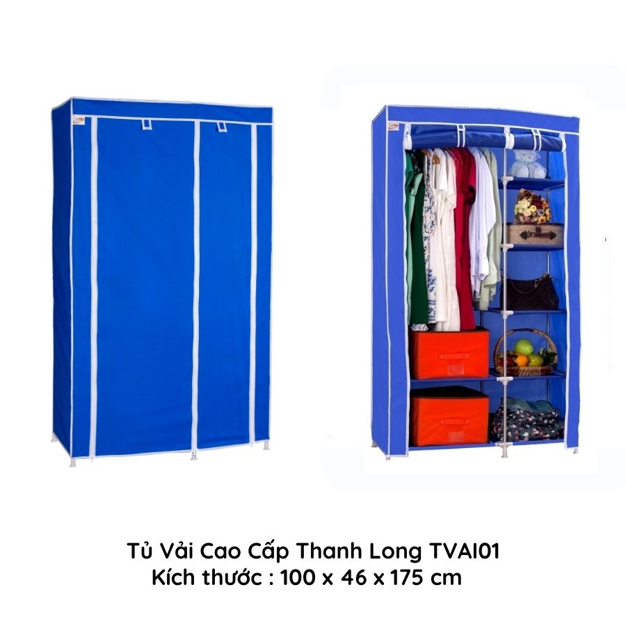 Tủ vải Thanh Long TVAI01 100 x 46 x 175 cm Giao màu ngẫu nhiên