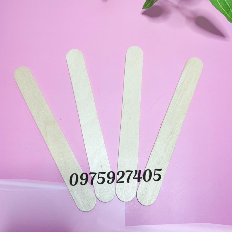 10 Que gỗ gạt sáp wax lông size to gấp 2 lần que kem