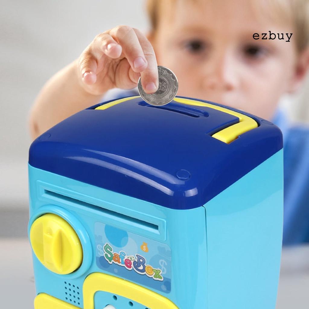 EY-Cartoon ATM Password Piggy Bank Smart Fingerprint Safe Storage Tank Kids Toy