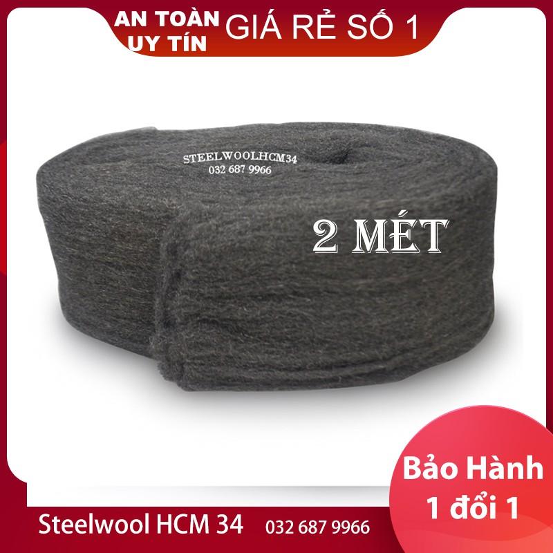 Bùi nhùi thép cuộn 2 Mét +Tặng kèm dây quay