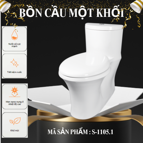 BỒN CẦU MỘT KHỐI  CAO CẤP MÃ S-1105.1 ( SPIRIT )