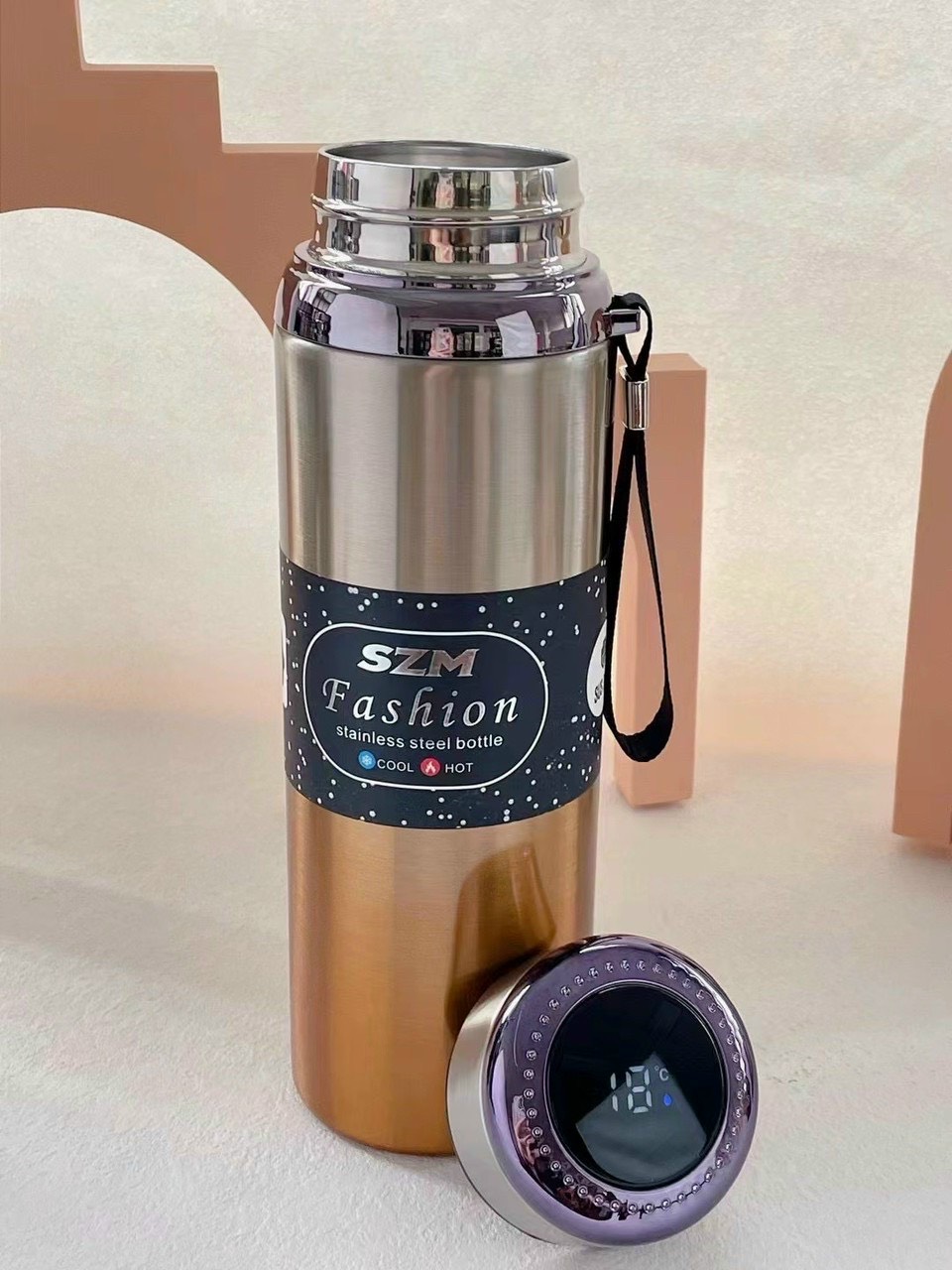 Bình giữ nhiệt nắp hiển thị nhiệt độ 800ml có lõi lọc trà