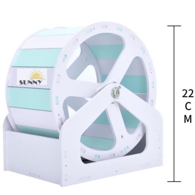 Wheel gỗ ép 19cm và 21cm, wheel gỗ viền mica cho hamster