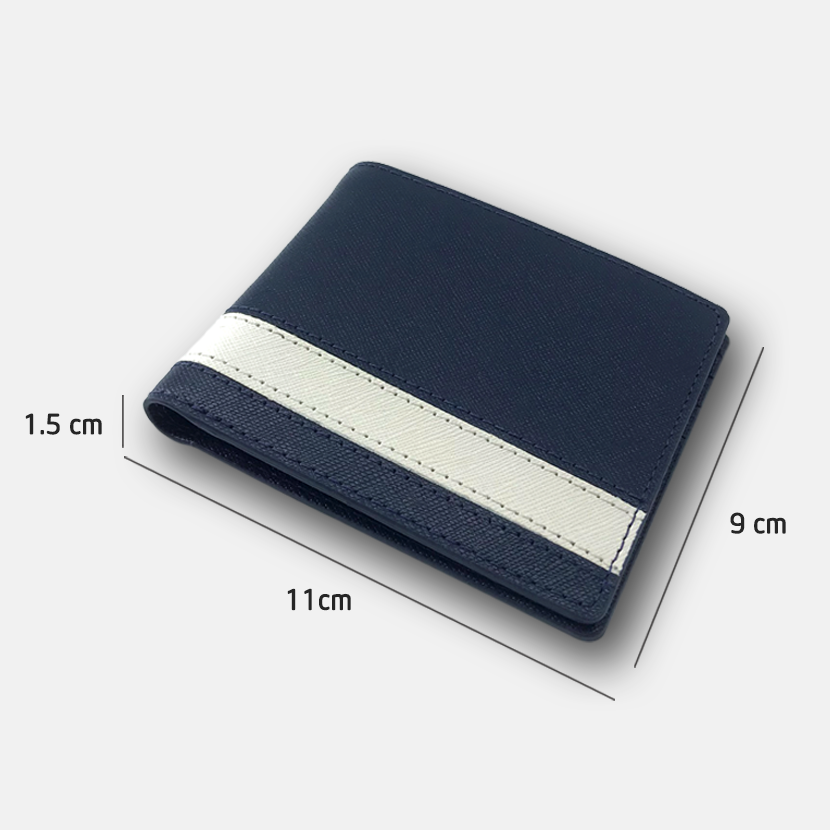 Bóp ví ngắn gập Cosmos da Saffiano nhập khẩu cao cấp chống thấm nước thời trang unisex nam nữ VN