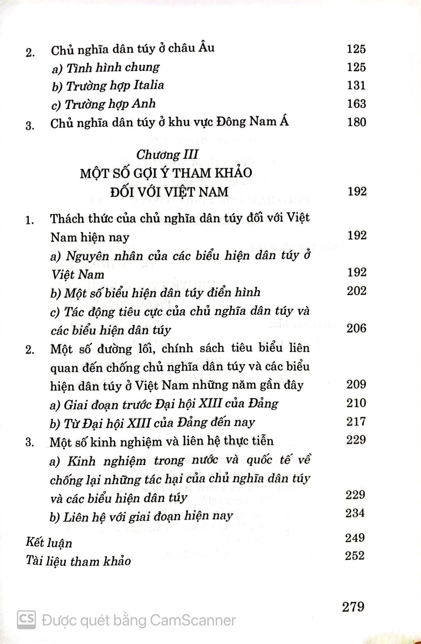 Chủ nghĩa dân túy trong đời sống chính trị thế giới và gợi ý tham khảo đối với Việt Nam