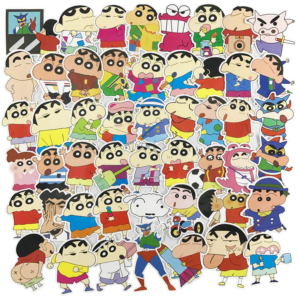 Set 60 sticker Shin cậu bé chút chì hình dán có ép lụa