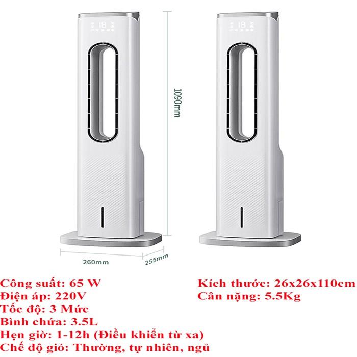 Quạt hơi nước  cao 110cm _Quạt không cánh phun sương lọc khí