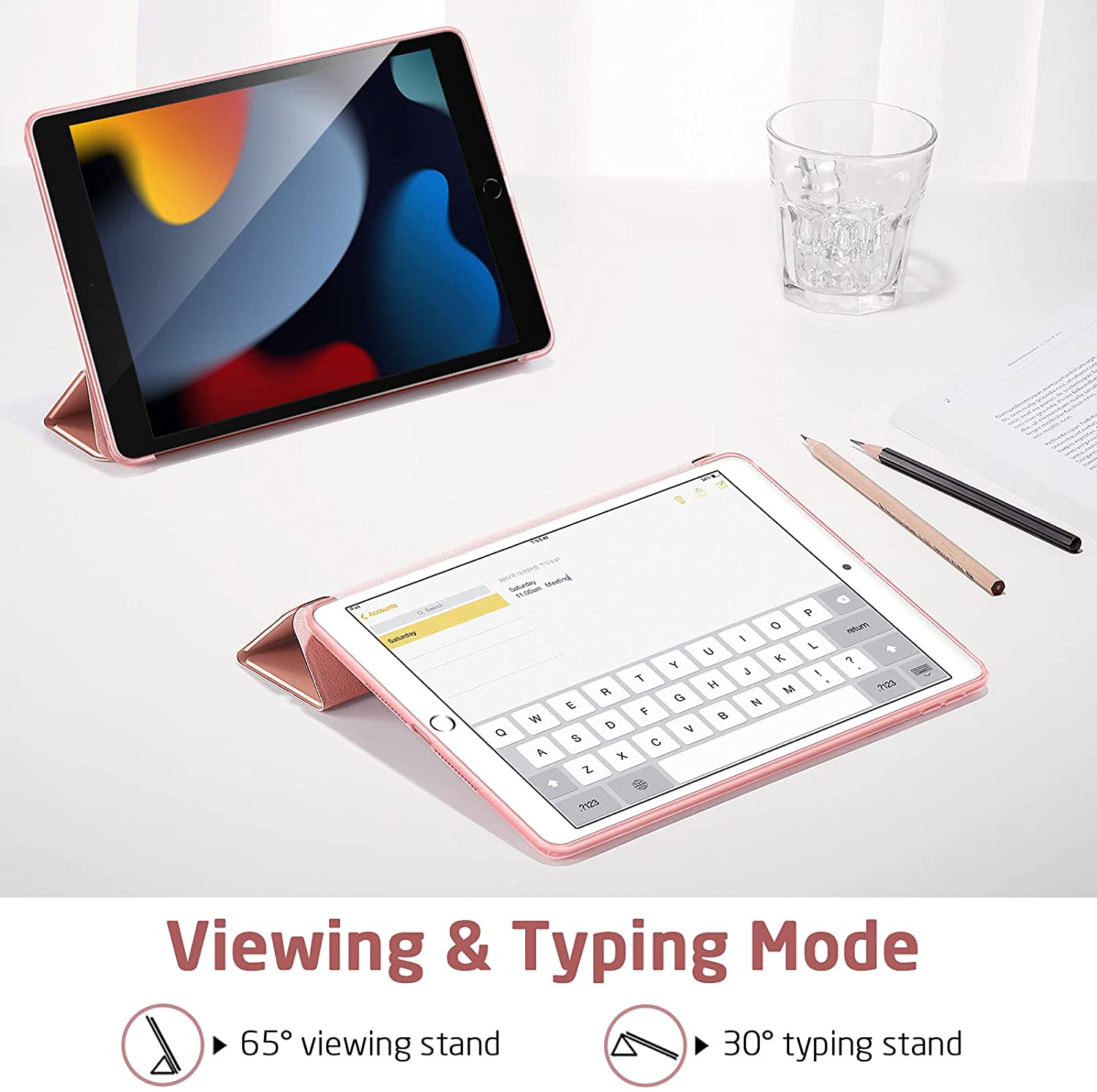 Bao da dành cho iPad Gen 9 10.2 inch 2021 ESR Rebound Slim Smart Case - Hàng Nhập Khẩu