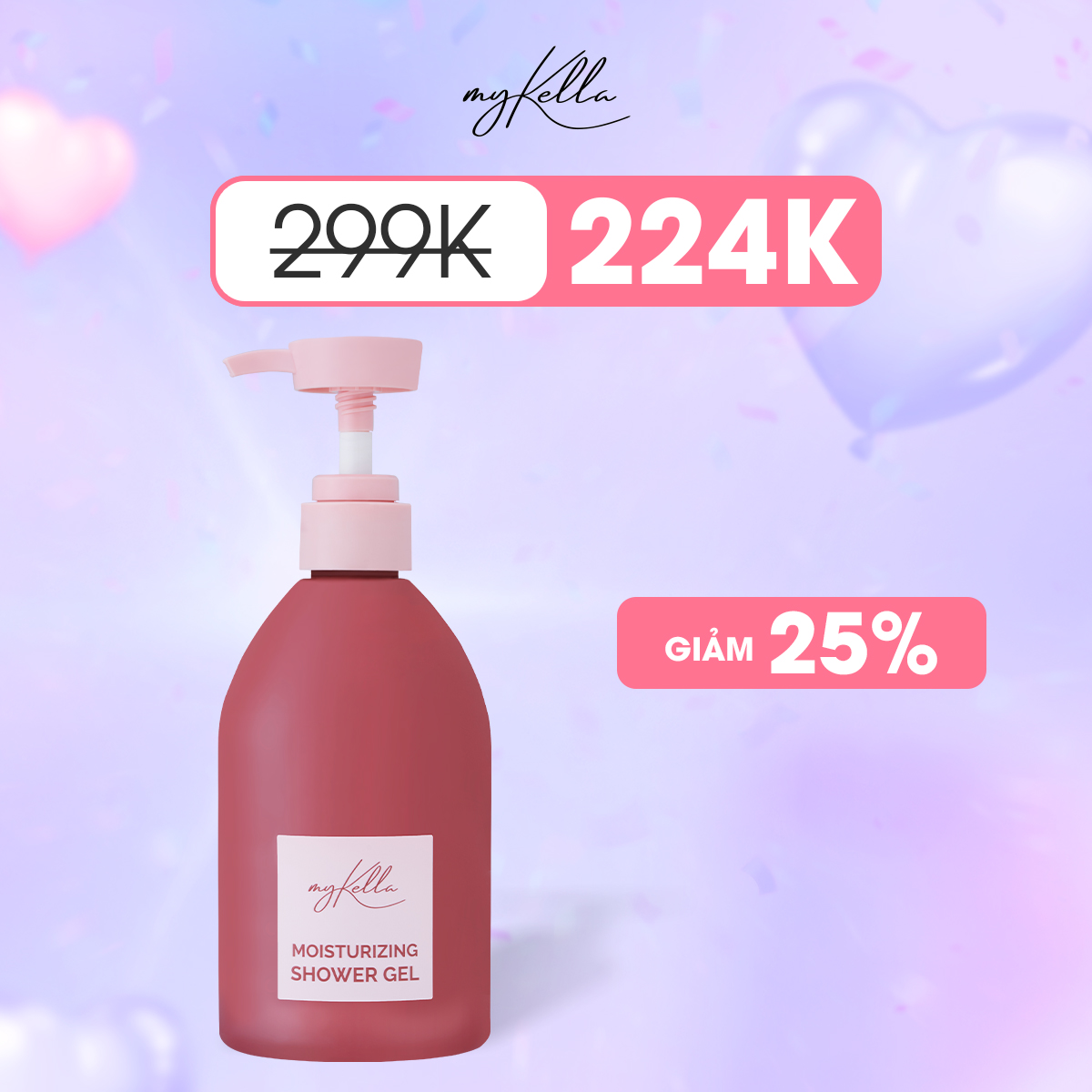 Sữa Tắm myKella Hương Nước Hoa Dưỡng Da Mịn Màng Chiết Xuất Thiên Nhiên An Toàn Cho Mọi Loại Da 500ml
