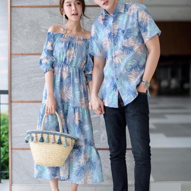 SET ĐÔI HOA HOẠ TIẾT XANH BIỂN