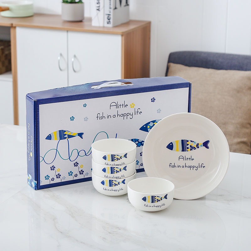 Bộ bát đĩa 14 món hoa văn Nhật Bản cao cấp Vân Phương Shop - Hàng chính hãng