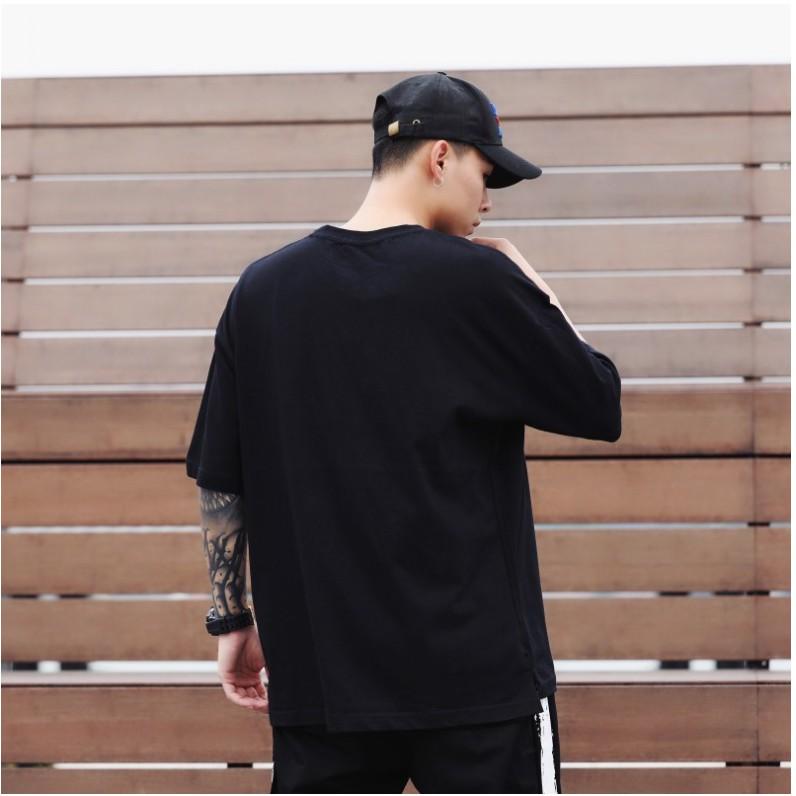 Áo Phông Tay Lỡ 3 Gấu Béo Vàng - Đen Dáng Unisex