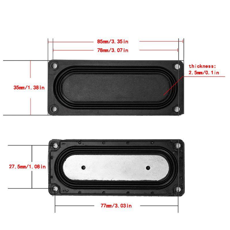 HSV 2PCS Audio Bass Diaphragm Square Frame Vibration Film Passive Radiator Speaker Repair Parts DIY Home Theater Speaker Kit