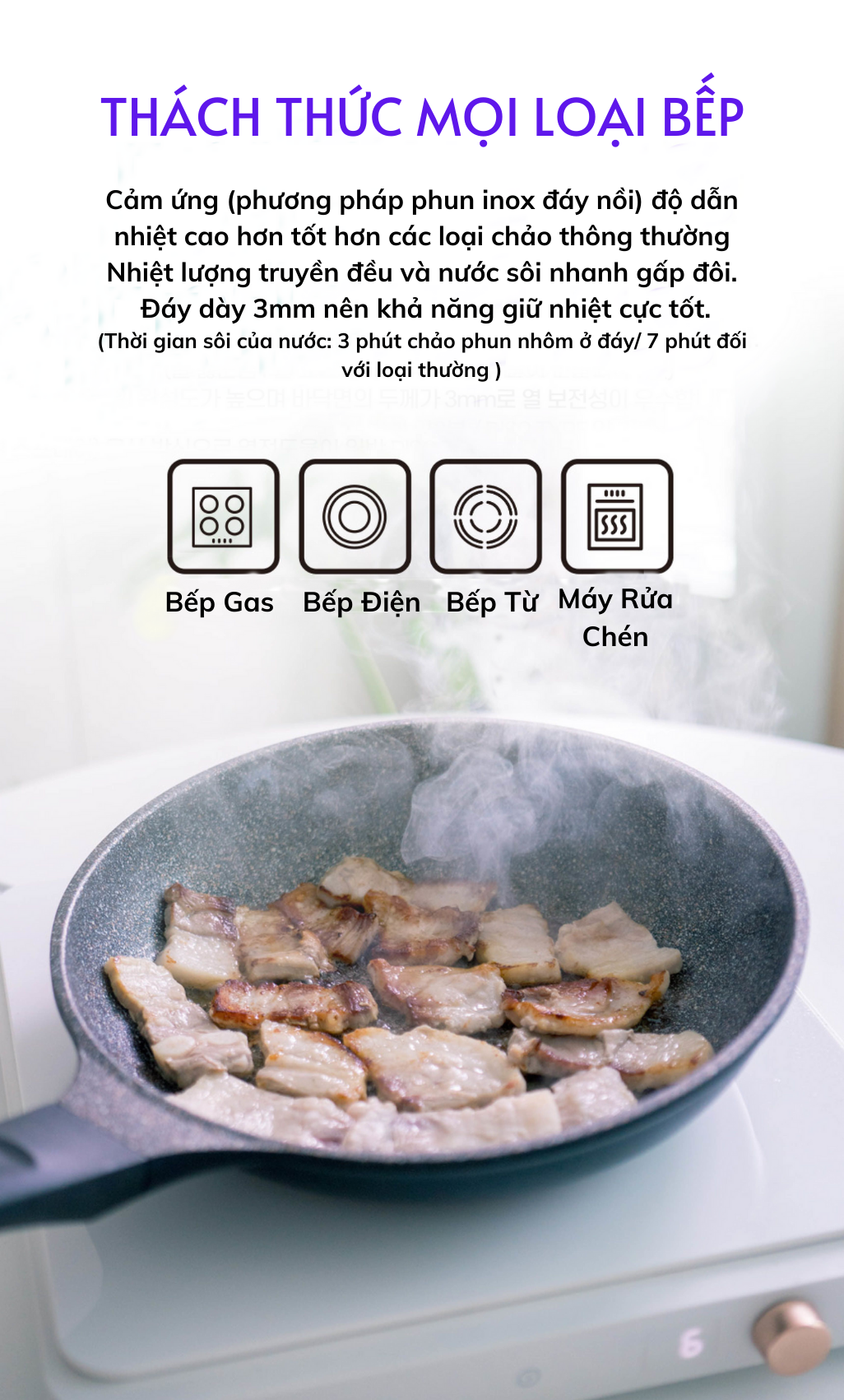 Chảo chống dính cao cấp bếp từ nhập khẩu Hàn Quốc- COBA'COOK phân phối