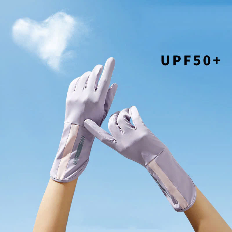 Găng Tay Hở 2 Ngón Unisex Chống Nắng, Có Thể Sử Dụng Cảm Ứng Điện Thoại UV UPF50+ MÀU GHI ĐẬM