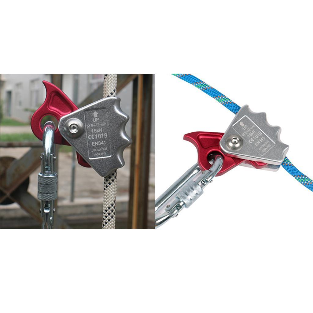 2pcs Rock Climbing Rope Grab Protecta Ascender Riser Clamp for Rope Access, Fall Protection Safety Gear Outdoor Sports Caving Rescue Rigging