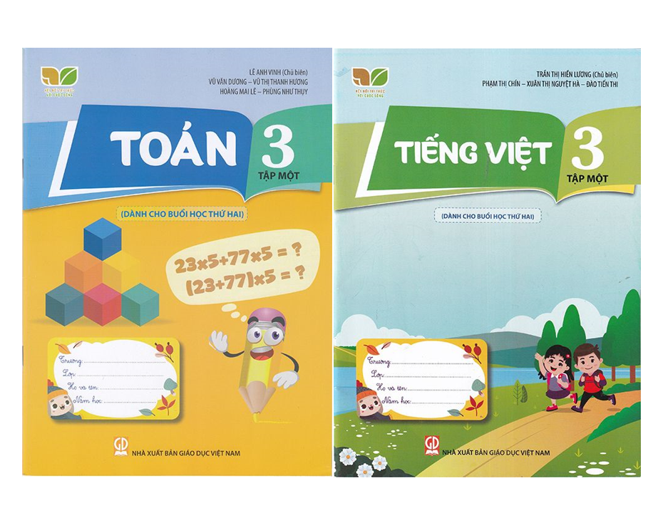 Sách - Combo 2 cuốn Toán + Tiếng việt 3 - tập 1 (Dành cho buổi học thứ hai) (Kết nối tri thức với cuộc sống)