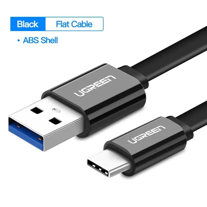 Ugreen UG30627US172TK 0.5M màu Đen Cáp USB TypeC sang USB 3.0 cáp tròn - HÀNG CHÍNH HÃNG